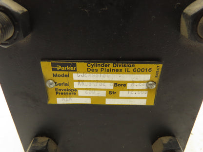 Parker CJ2AUS13C Pneumatic Air Cylinder 3-1/4" Bore 12" Stroke 250PSI