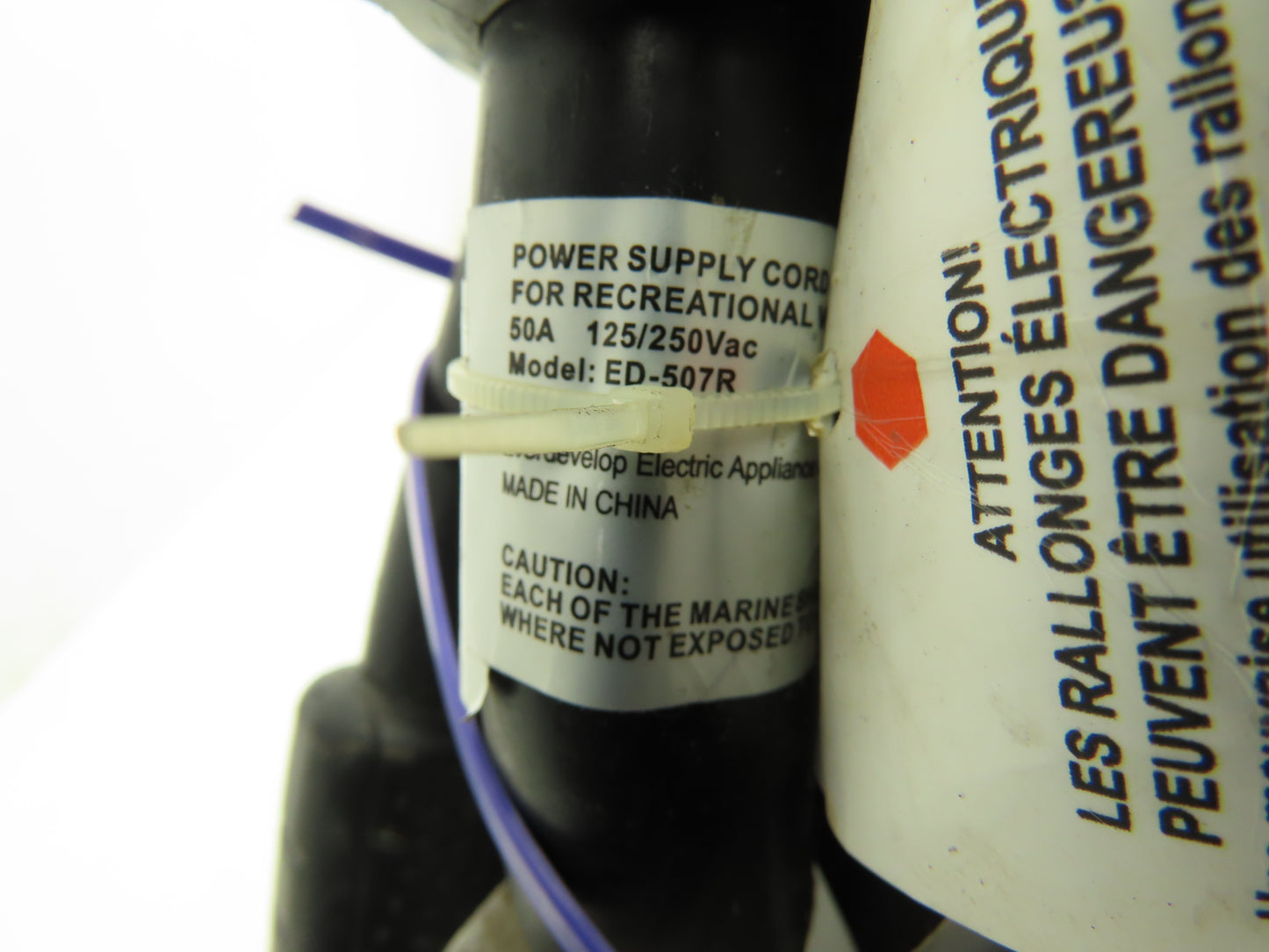 50 AMP 35' RV Extension Cord Generator Power Supply Cable 6AWG 3 Wire