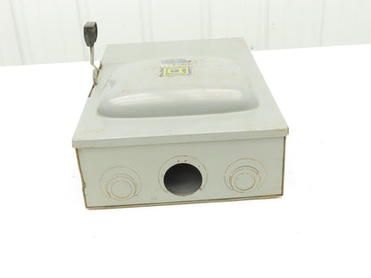 Square D D324 200A Fusible Safety Disconnect Switch Single Throw 240V 3 Pole