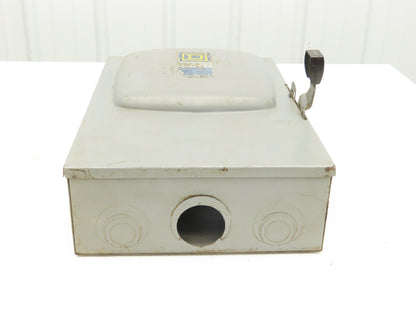 Square D D324 200A Fusible Safety Disconnect Switch Single Throw 240V 3 Pole