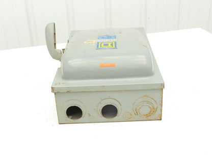 Square D NA 100A Fusible Disconnect Safety Switch Single Throw 3Ph 600V 3 Pole