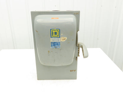 Square D NA 100A Fusible Disconnect Safety Switch Single Throw 3Ph 600V 3 Pole