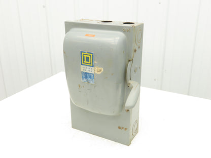 Square D NA 100A Fusible Disconnect Safety Switch Single Throw 3Ph 600V 3 Pole