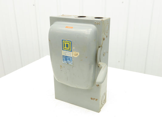 Square D NA 100A Fusible Disconnect Safety Switch Single Throw 3Ph 600V 3 Pole