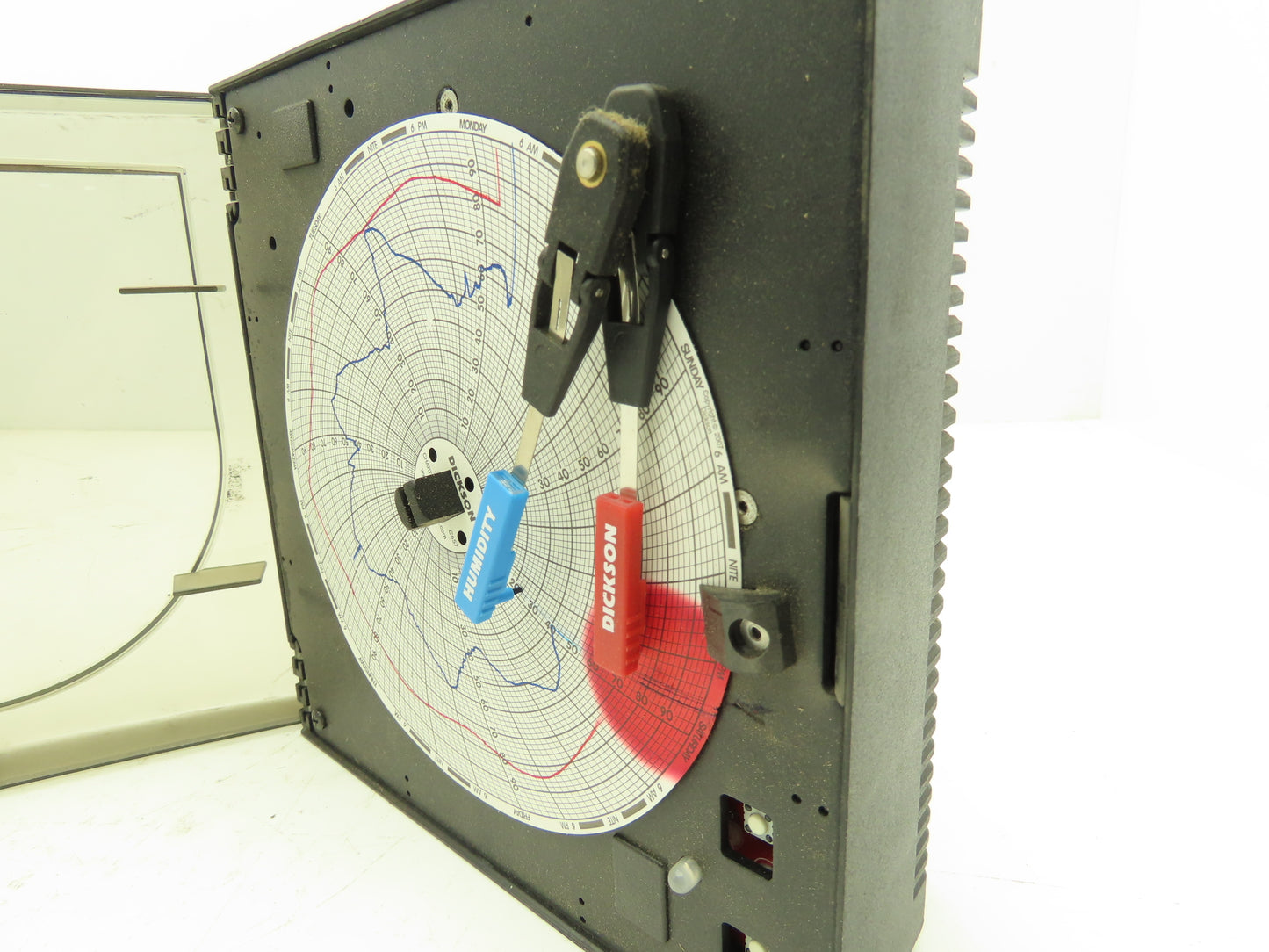 Dickinson TH621 Temperature & Humidity Chart Recorder 6" Display Powers Up