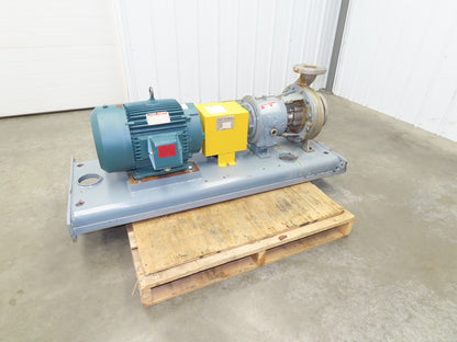 Flowserve HOC3+ Stainless Centrifugal Pump 3x4x10" 280 GPM 100'H 15Hp 3PH Motor