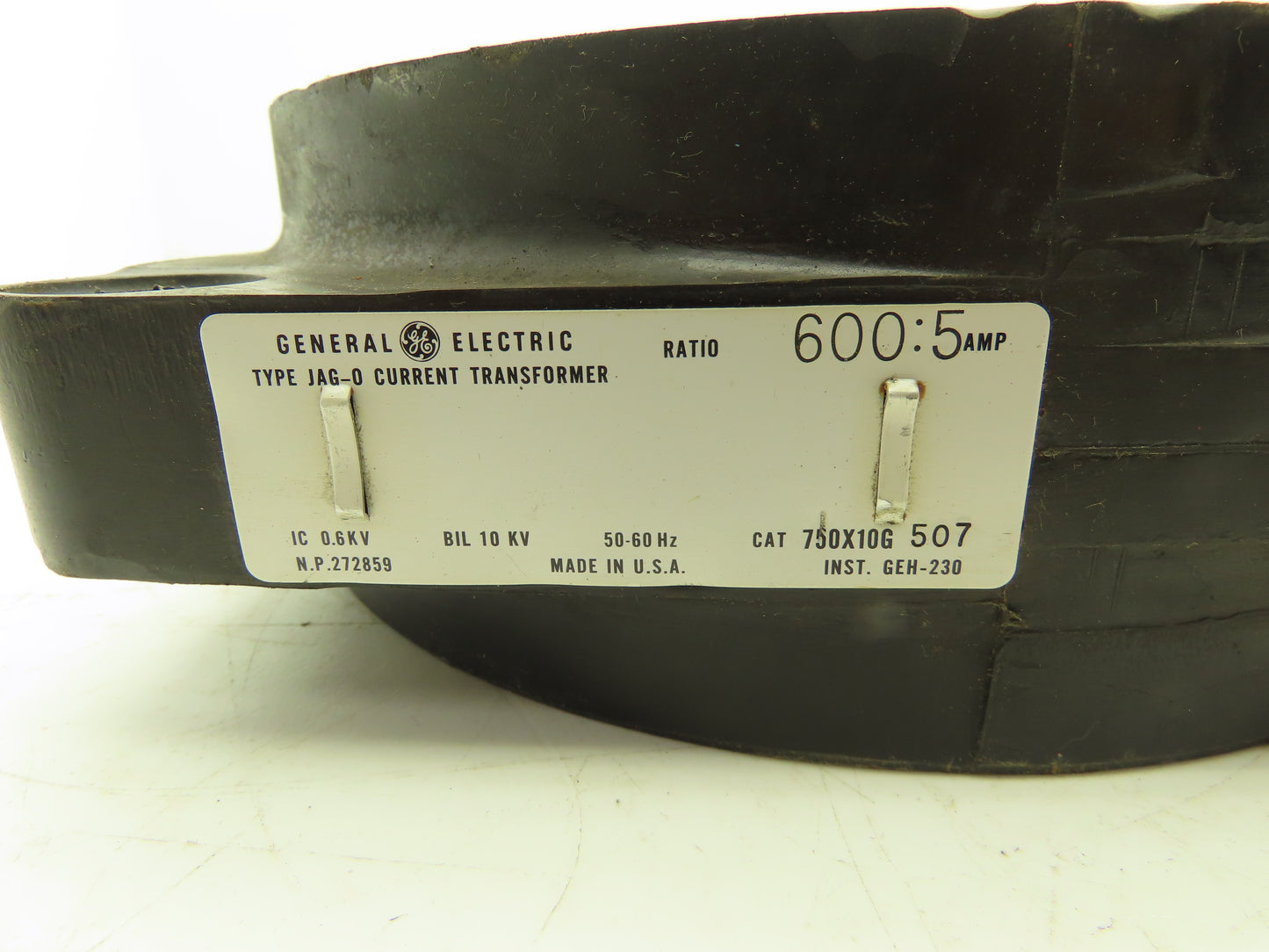 General Electric 750X10G 507 JAG-0 Current Transformer 600:5A Ratio .6KV