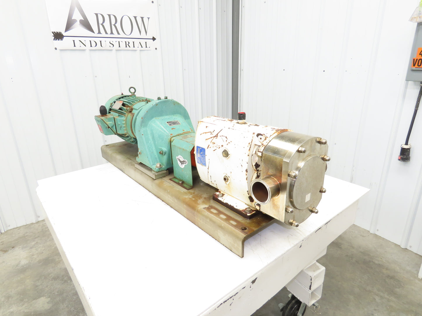 Alfa Laval Flow SRU-4-WLS Sanitary Rotary Lobe Pump 2.5" Tri-Clamp 7.5Hp 3PH