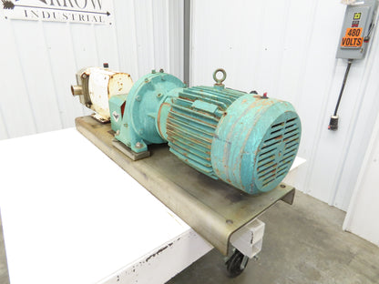 Alfa Laval Flow SRU-4-WLS Sanitary Rotary Lobe Pump 2.5" Tri-Clamp 7.5Hp 3PH