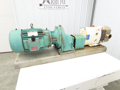 Alfa Laval Flow SRU-4-WLS Sanitary Rotary Lobe Pump 2.5" Tri-Clamp 7.5Hp *READ*