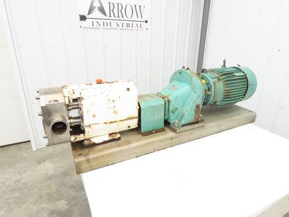Alfa Laval Flow SRU-4-WLS Sanitary Rotary Lobe Pump 2.5" Tri-Clamp 7.5Hp *READ*