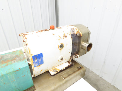 Alfa Laval Flow SRU-4-WLS Sanitary Rotary Lobe Pump 2.5" Tri-Clamp 7.5Hp *READ*