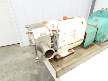 Alfa Laval Flow SRU-4-WLS Sanitary Rotary Lobe Pump 2.5" Tri-Clamp 7.5Hp *READ*