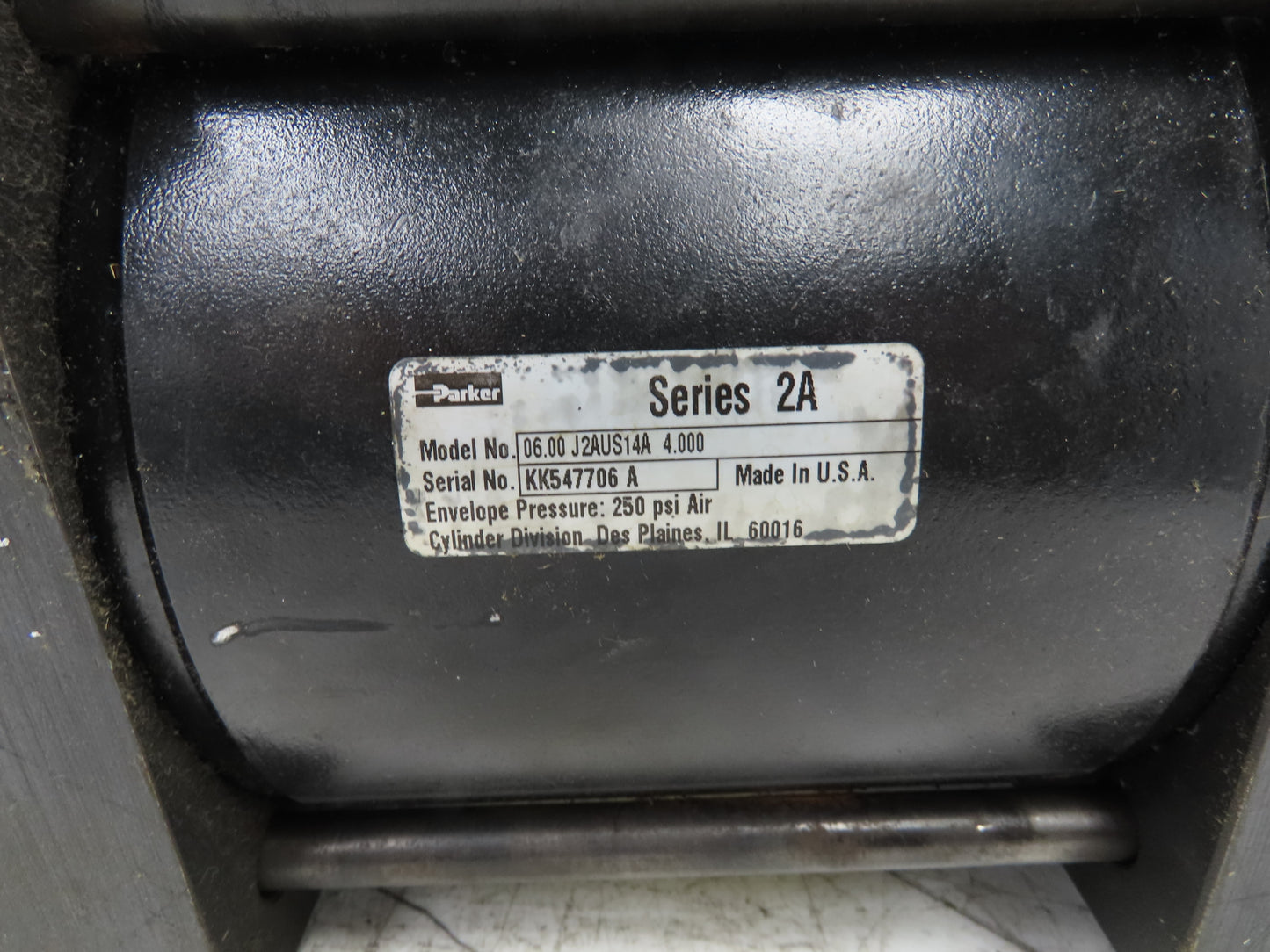 Parker 6.00J2AUS14A4.000 Pneumatic Air Cylinder 6" Bore 4" Stroke 250PSI