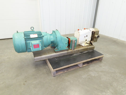 Alfa Laval Flow SRU-5-WLS Sanitary Rotary Lobe Pump 3" Tri-Clamp 15Hp 3PH