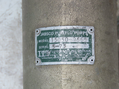 Jabsco 15050-0665 Pureflo Sanitary Flexible Impeller Centrifugal Pump 2"ACME 3Hp