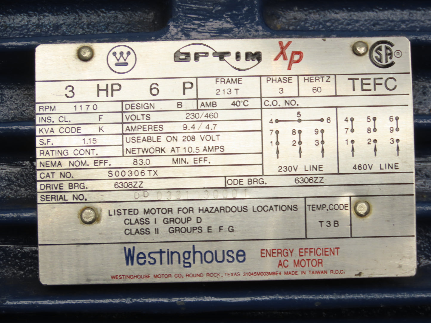 Jabsco 15050-0665 Pureflo Sanitary Flexible Impeller Centrifugal Pump 2"ACME 3Hp