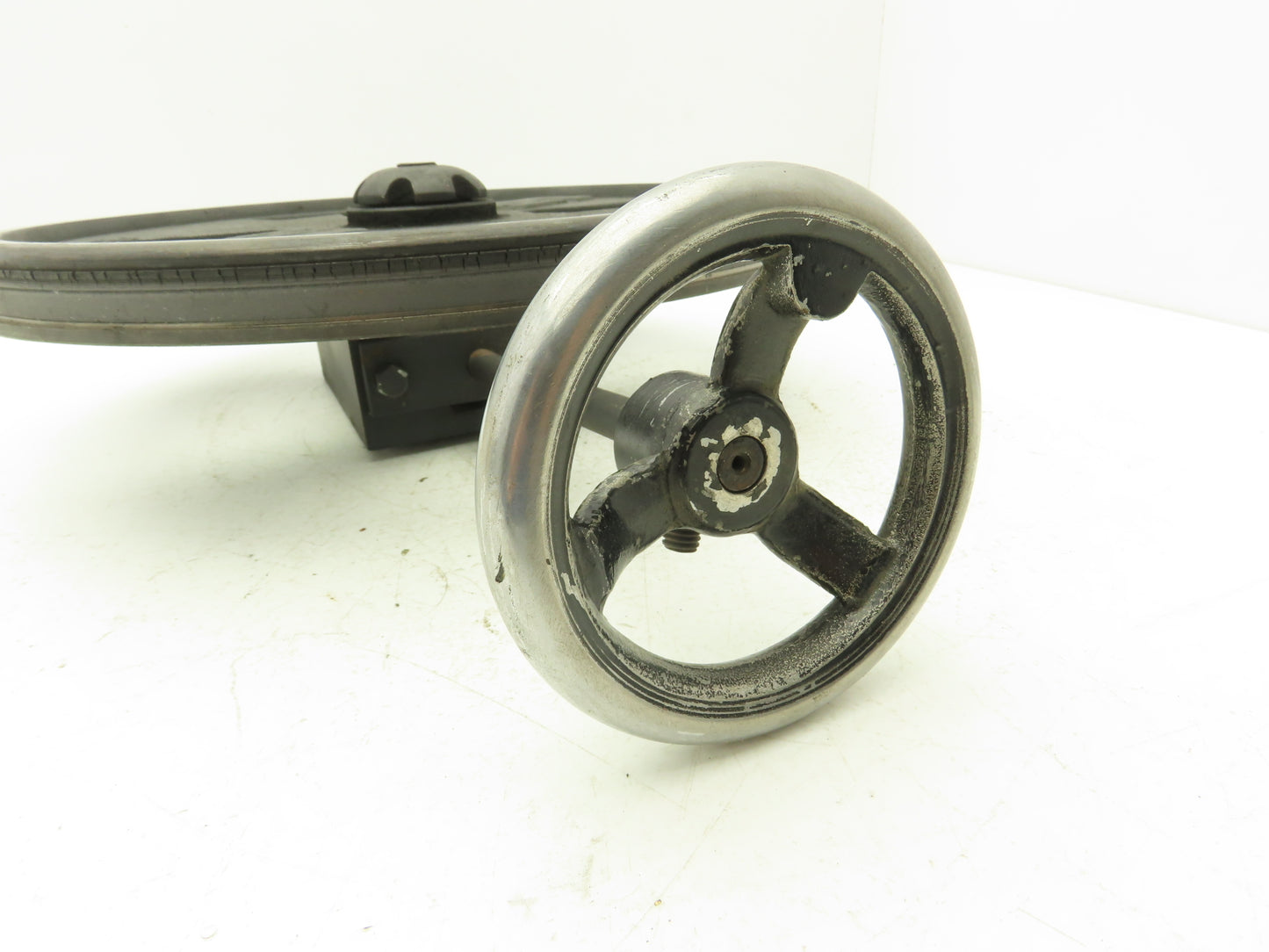 KBC Bandsaw Tensioning Assy 14" Wheel 4" x 6" Mount off KBC 350 Band Saw