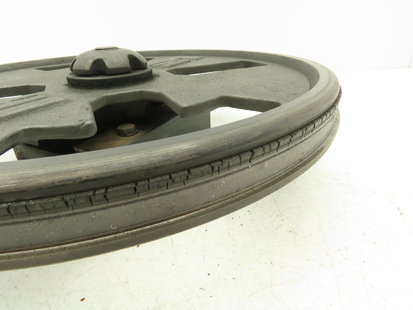 KBC Bandsaw Tensioning Assy 14" Wheel 4" x 6" Mount off KBC 350 Band Saw