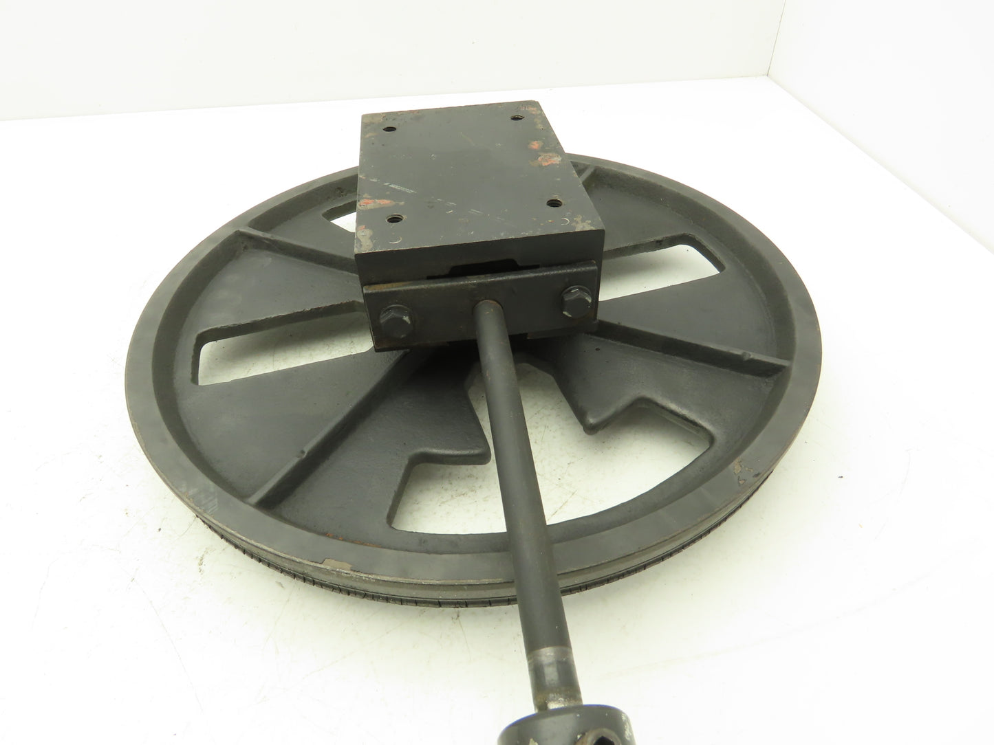 KBC Bandsaw Tensioning Assy 14" Wheel 4" x 6" Mount off KBC 350 Band Saw