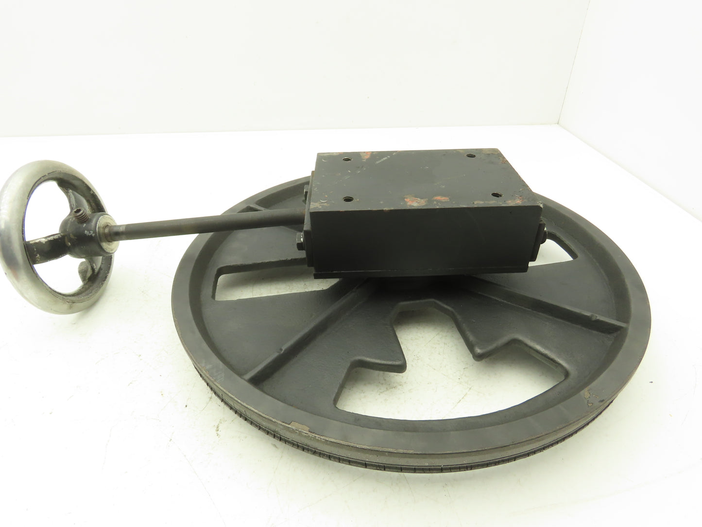 KBC Bandsaw Tensioning Assy 14" Wheel 4" x 6" Mount off KBC 350 Band Saw