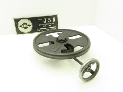 KBC Bandsaw Tensioning Assy 14" Wheel 4" x 6" Mount off KBC 350 Band Saw