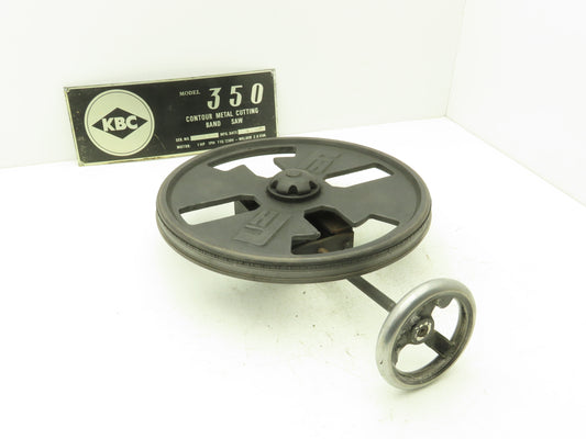 KBC Bandsaw Tensioning Assy 14" Wheel 4" x 6" Mount off KBC 350 Band Saw