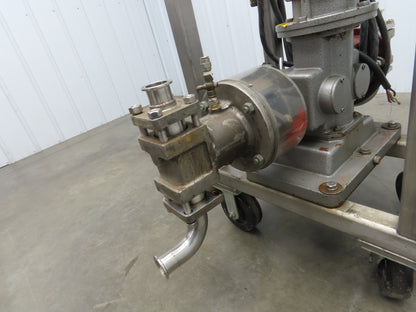 Bran & Lubbe N-J 32 Dual Metering Pump 1.5"Tri-Clamp Sanitary Cart .75kw 3PH