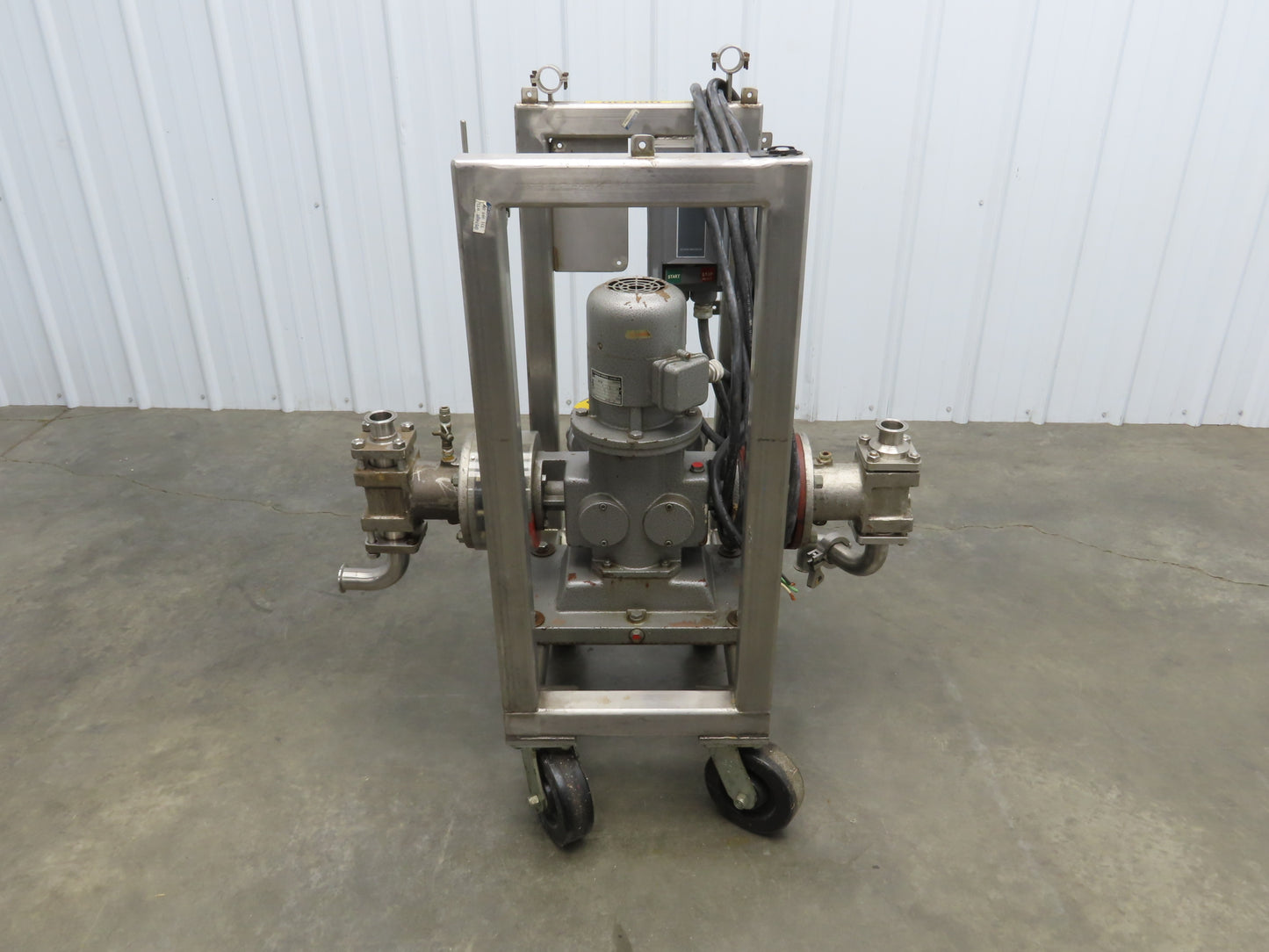 Bran & Lubbe N-J 32 Dual Metering Pump 1.5"Tri-Clamp Sanitary Cart .75kw 3PH