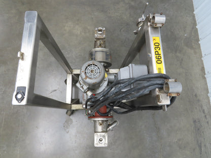 Bran & Lubbe N-J 32 Dual Metering Pump 1.5"Tri-Clamp Sanitary Cart .75kw 3PH