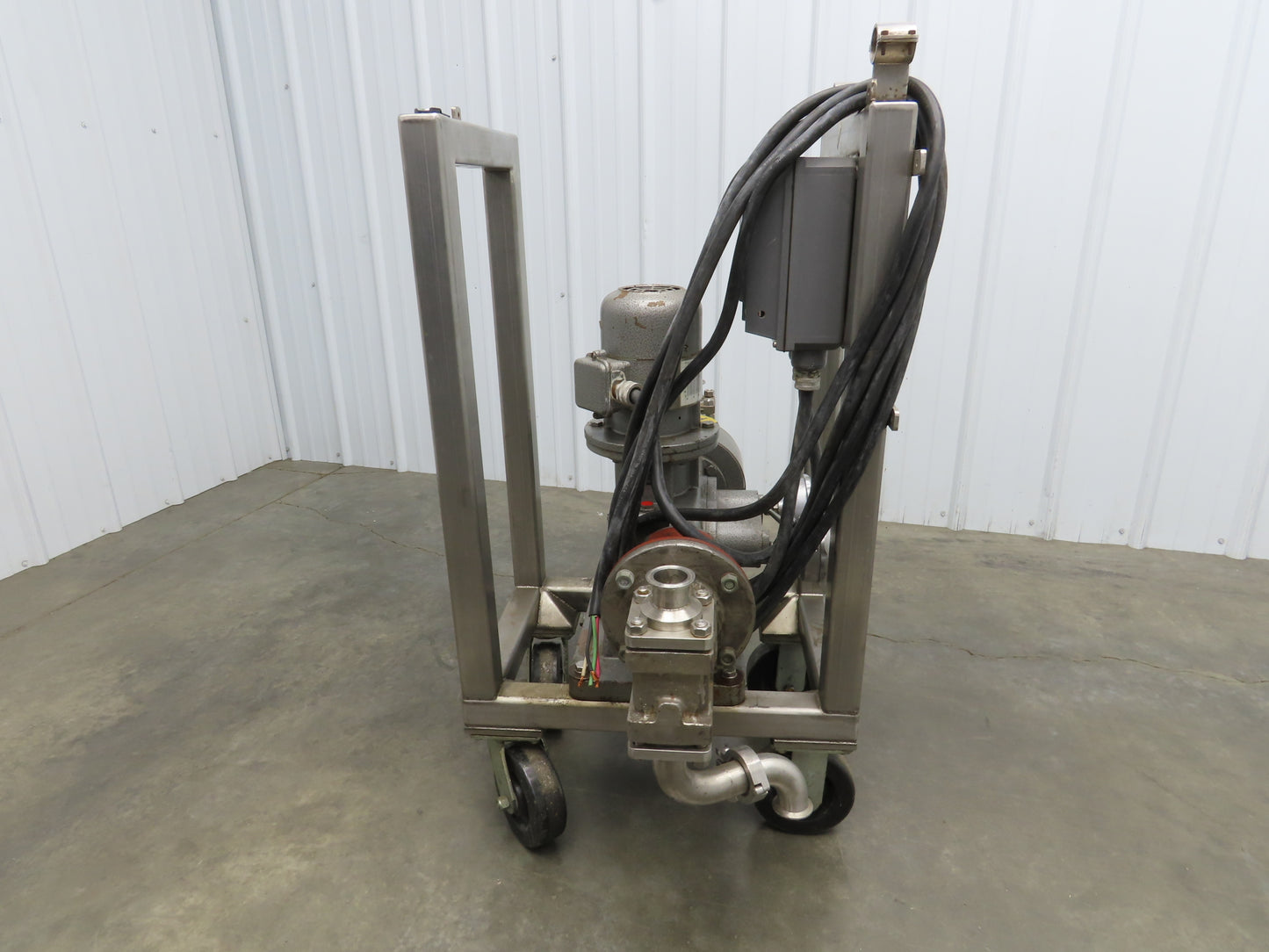 Bran & Lubbe N-J 32 Dual Metering Pump 1.5"Tri-Clamp Sanitary Cart .75kw 3PH