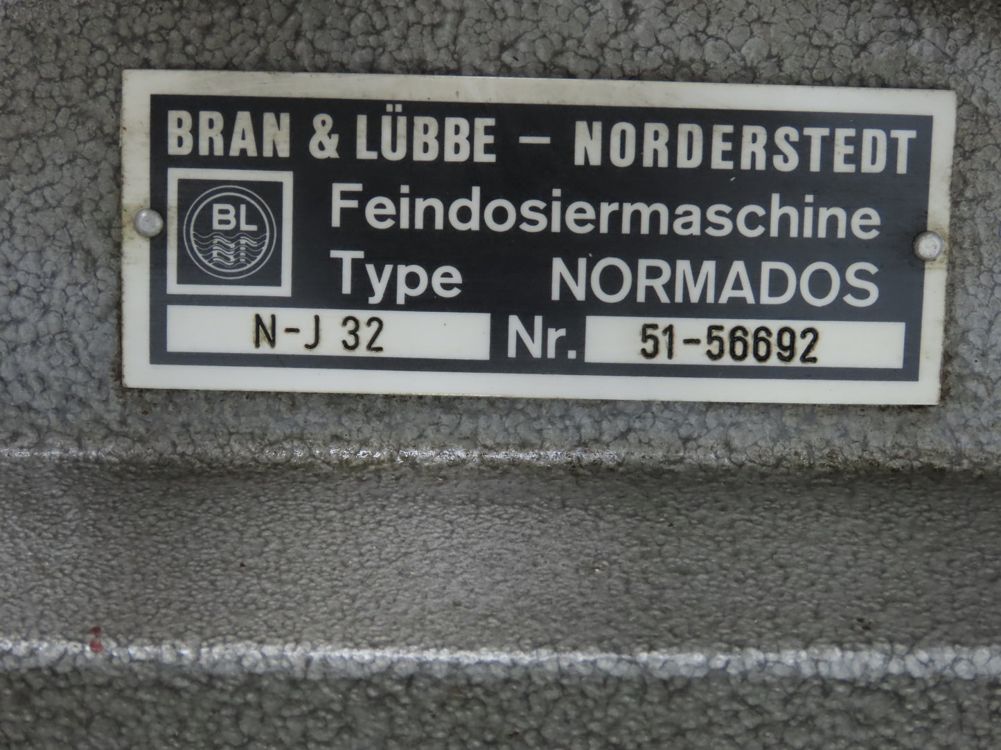 Bran & Lubbe N-J 32 Dual Metering Pump 1.5"Tri-Clamp Sanitary Cart .75kw 3PH