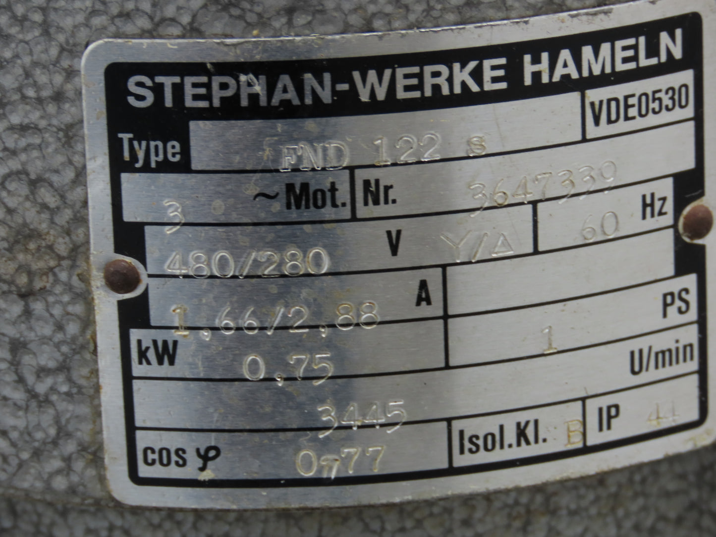 Bran & Lubbe N-J 32 Dual Metering Pump 1.5"Tri-Clamp Sanitary Cart .75kw 3PH