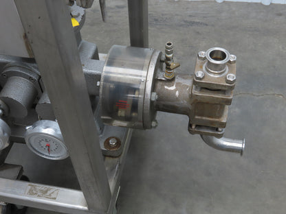 Bran & Lubbe N-J 32 Dual Metering Pump 1.5"Tri-Clamp Sanitary Cart .75kw 3PH