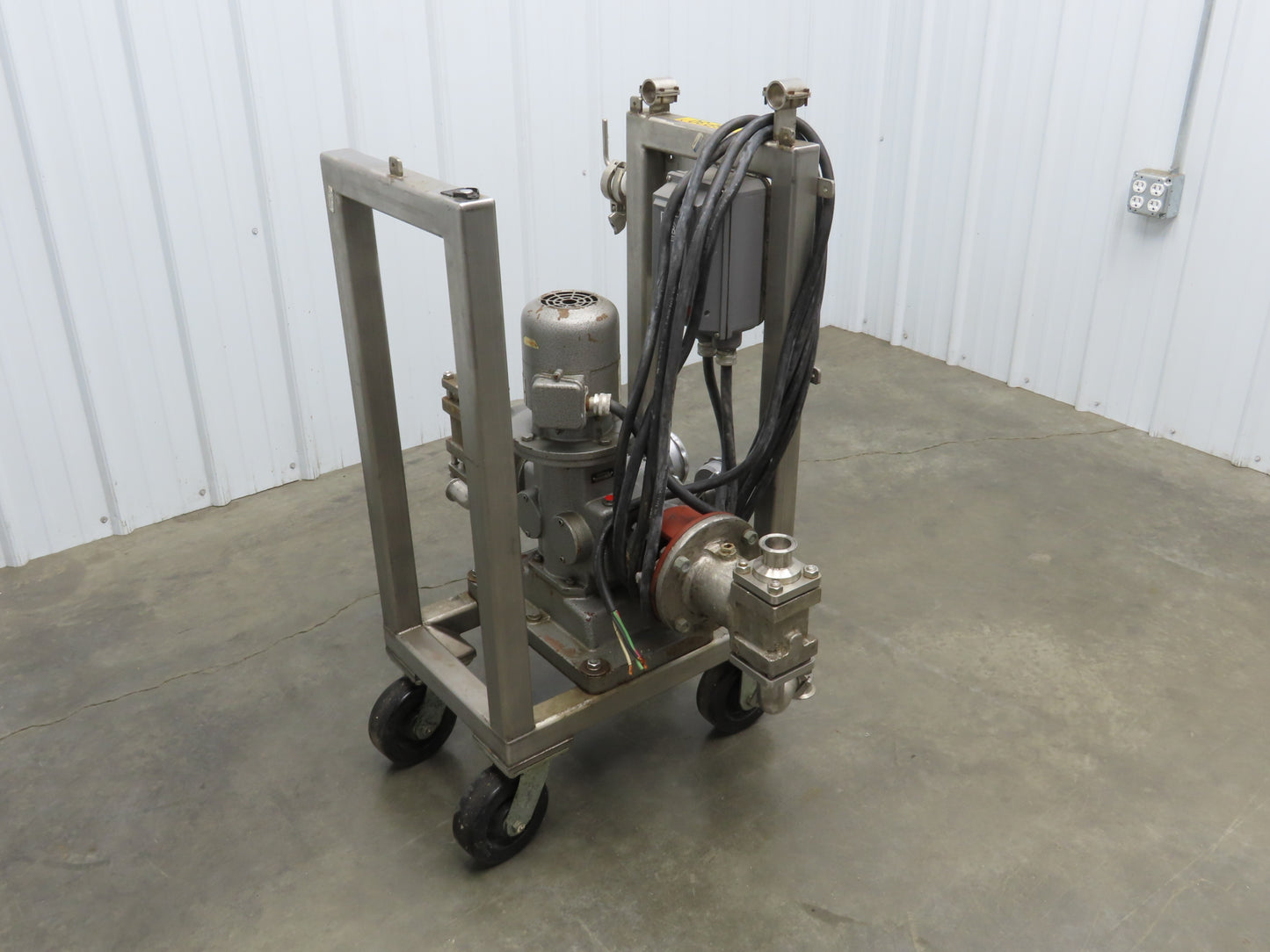 Bran & Lubbe N-J 32 Dual Metering Pump 1.5"Tri-Clamp Sanitary Cart .75kw 3PH