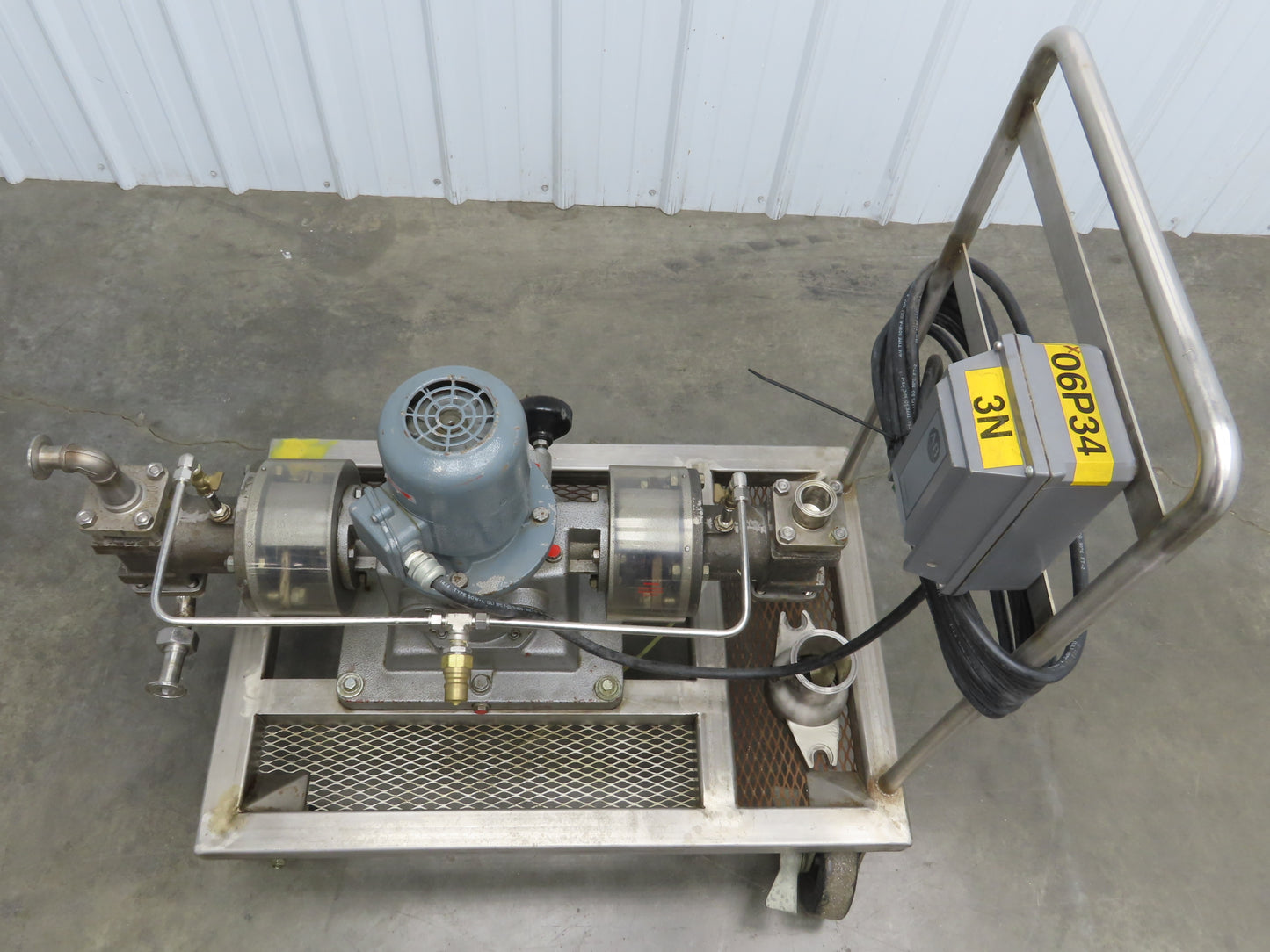 Bran & Lubbe N-J 32 Dual Metering Pump Tri-Clamp Sanitary Cart .75kw 480V 3PH