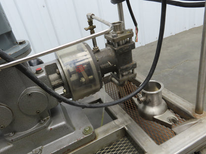 Bran & Lubbe N-J 32 Dual Metering Pump Tri-Clamp Sanitary Cart .75kw 480V 3PH