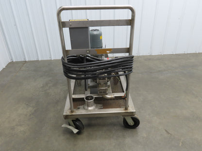 Bran & Lubbe N-J 32 Dual Metering Pump Tri-Clamp Sanitary Cart .75kw 480V 3PH