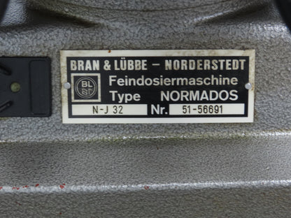 Bran & Lubbe N-J 32 Dual Metering Pump Tri-Clamp Sanitary Cart .75kw 480V 3PH