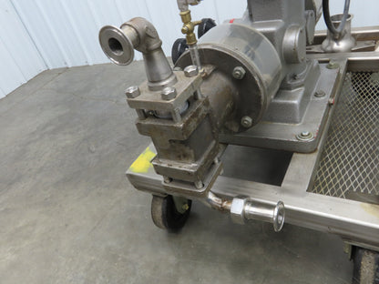 Bran & Lubbe N-J 32 Dual Metering Pump Tri-Clamp Sanitary Cart .75kw 480V 3PH