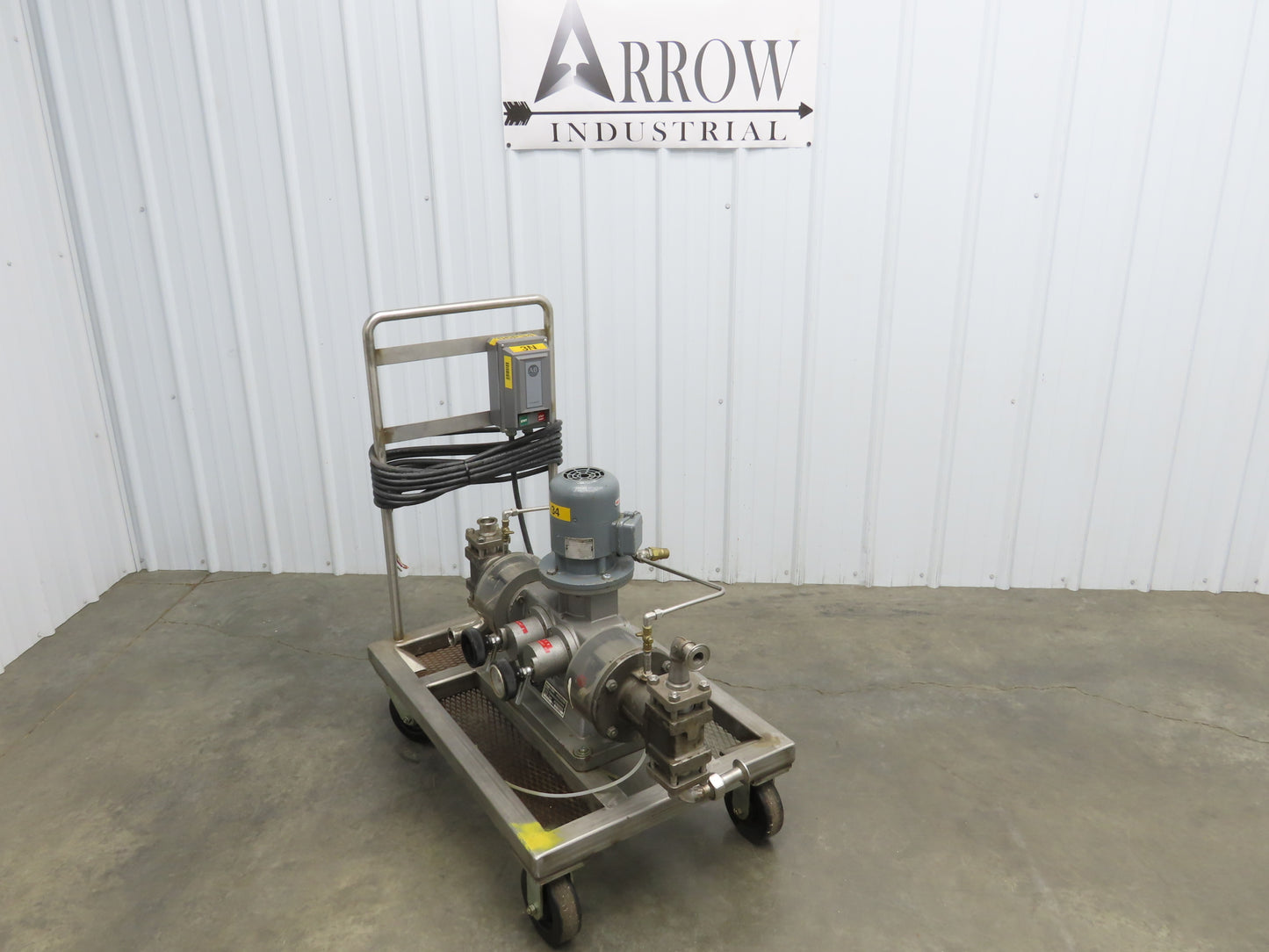 Bran & Lubbe N-J 32 Dual Metering Pump Tri-Clamp Sanitary Cart .75kw 480V 3PH