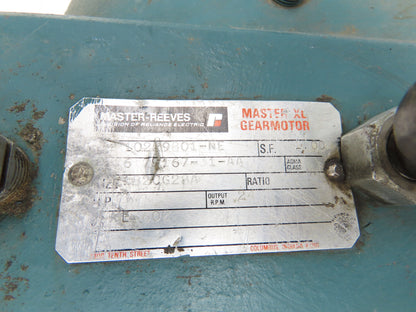Reliance Master XL Gearmotor 70:1 Ratio 24rpm 3Hp 230/460V 3PH LH 182TC w/Brake
