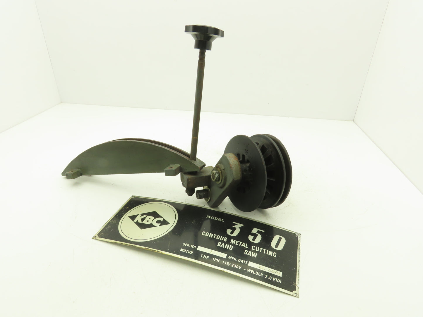 KBC Variable Speed Pulley & Tensioner Assembly Off KBC 350 Bandsaw