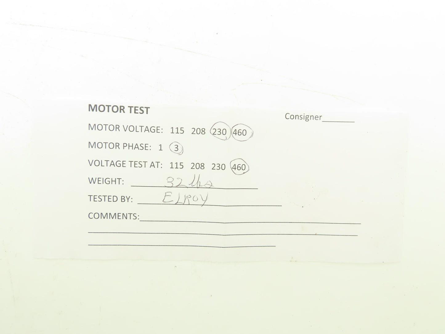 Baldor Reliance KENM3535 Super-E AC Motor .33Hp 1150 RPM 230/460V 3PH 56C-Face