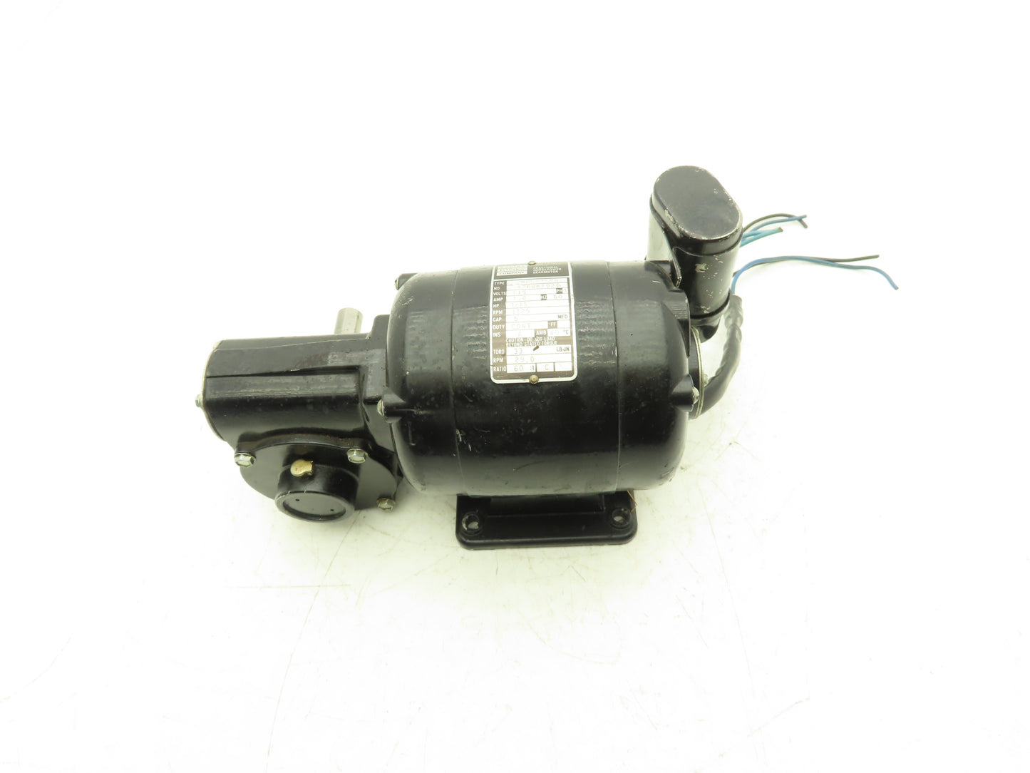 Bodine NCI-34RH Gearmotor 1/15Hp 115V 1PH 29 RPM 60:1 Reducer Foot Mount