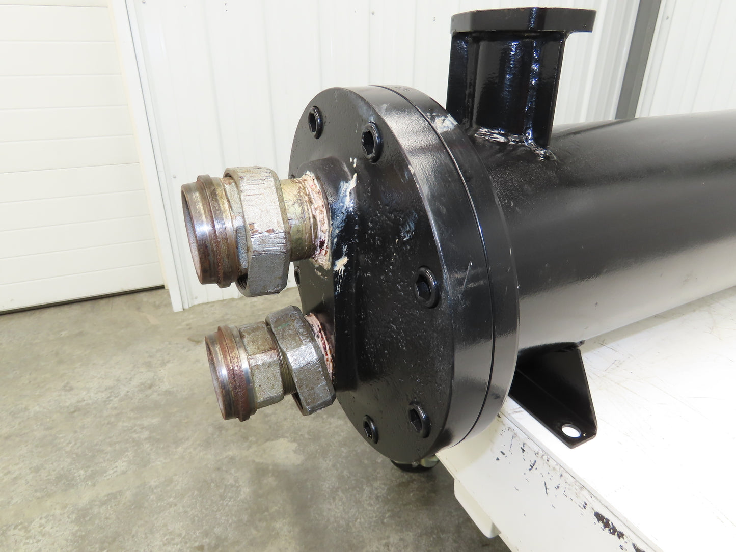 2-Pass Shell & Tube Heat Exchanger Oil Cooler 16/23 Bar 2"NPT 2" SAE Flange