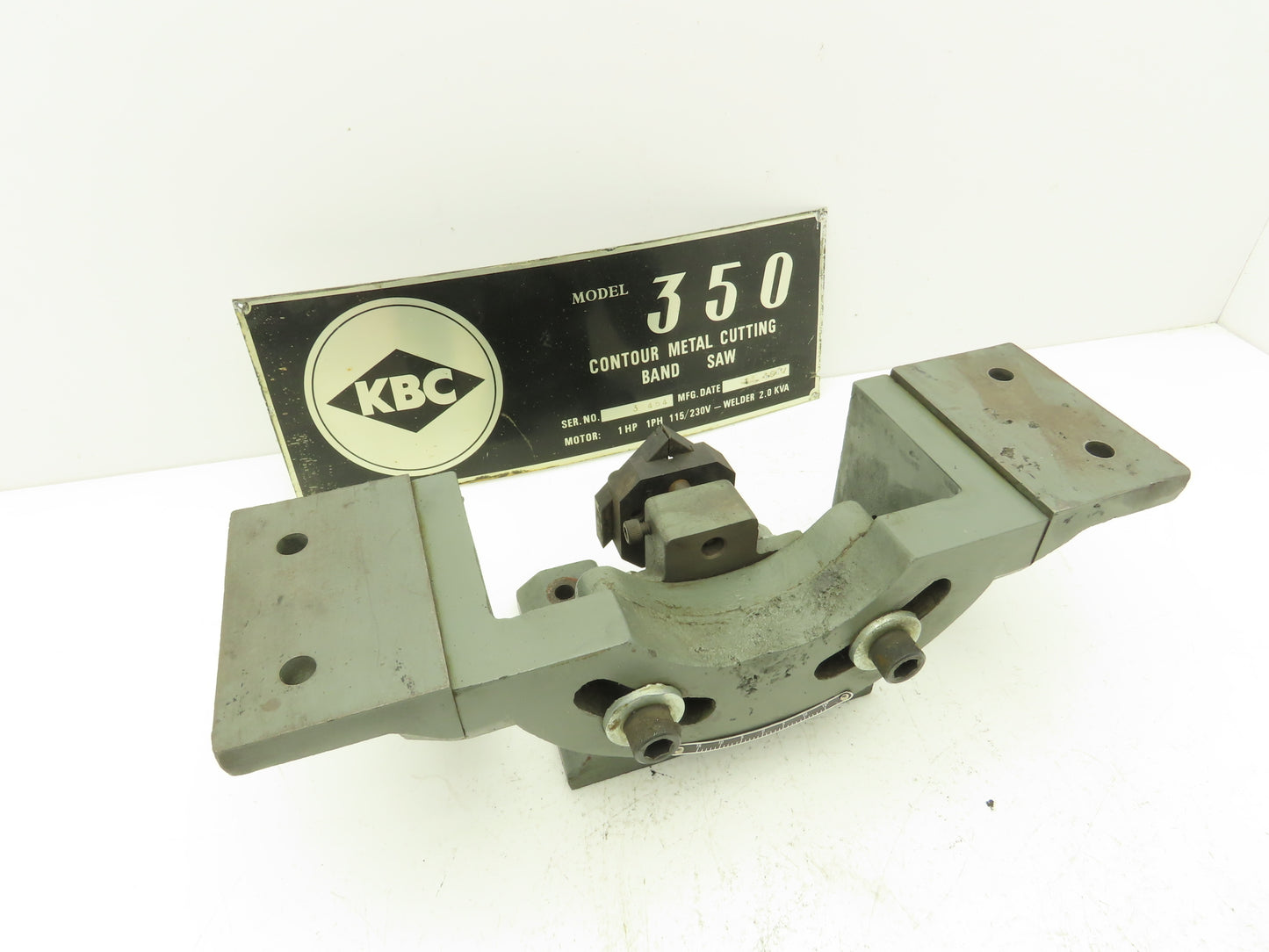 KBC Band Saw Table Base w Blade Guide Adjustable Angle off 350 Metal Band Saw