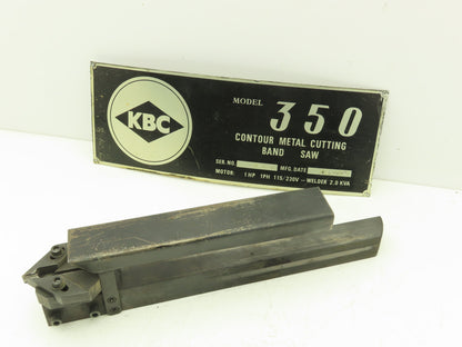 KBC Band Saw Blade Upper Guide Adjustable on 14-1/2" Bar Off 350 Metal Band Saw
