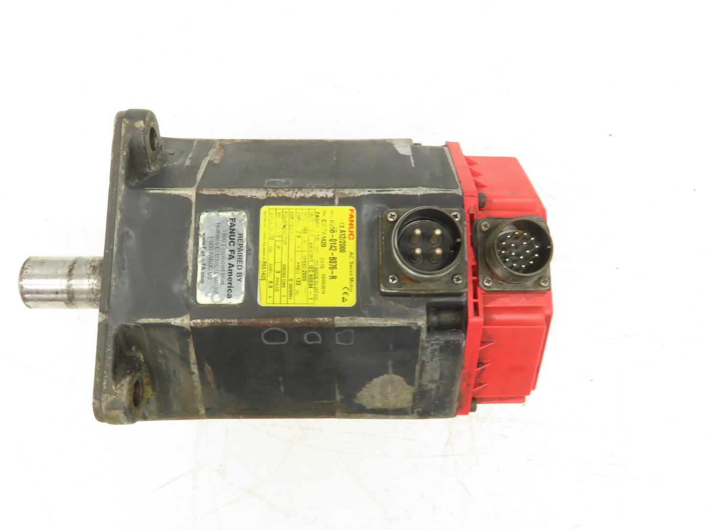 Fanuc A06B0142B076R AC Servo Motor 2.1kW 186V 3Ph 2000RPM Encoder A8600360V511