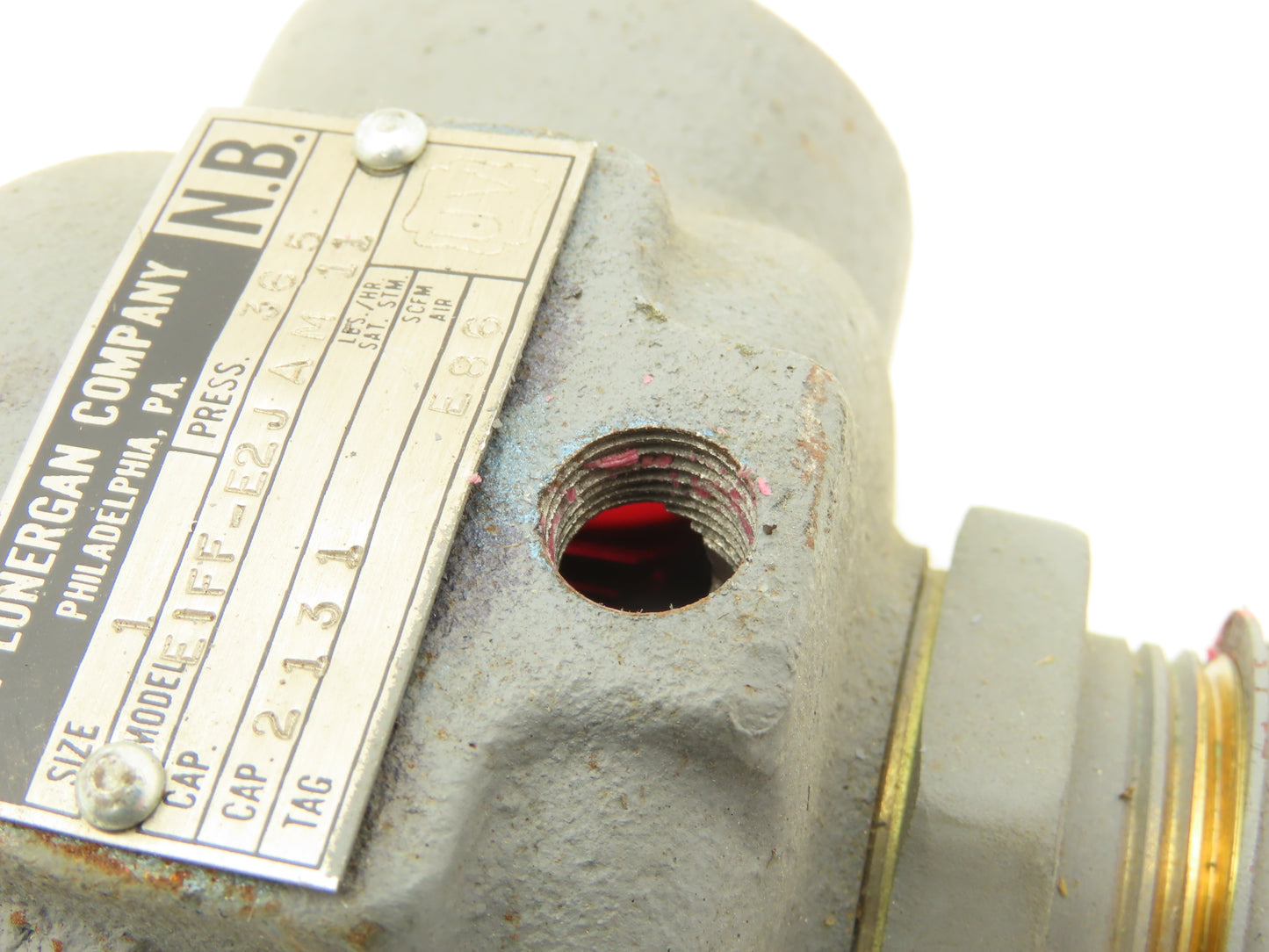 J.E. Lonergan EIFF-E2JAM11 Safety Relief Valve Size 1 365PSI 1-1/4" x 1" NPT